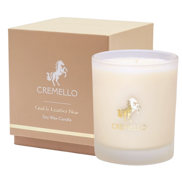 Cremello Oud & Leather Noir Wax Candle
