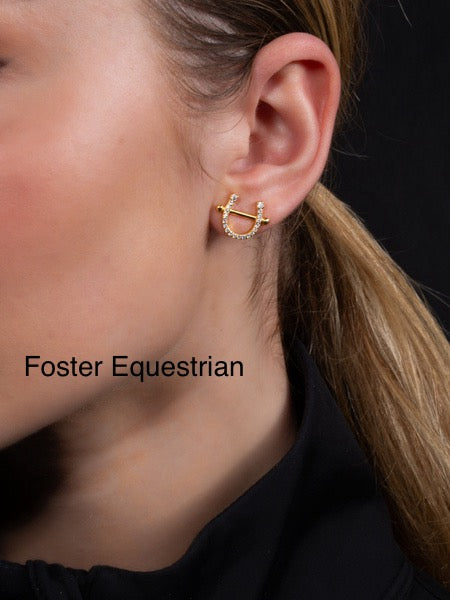 PS of Sweden Gold Horseshoe Earrings
