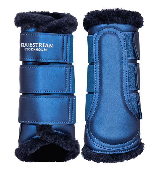 Blue online brushing boots